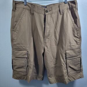 Levi Strauss Men's Tan Two Horse Brand Cargo Shorts Size 36" x 11" 32926-1323